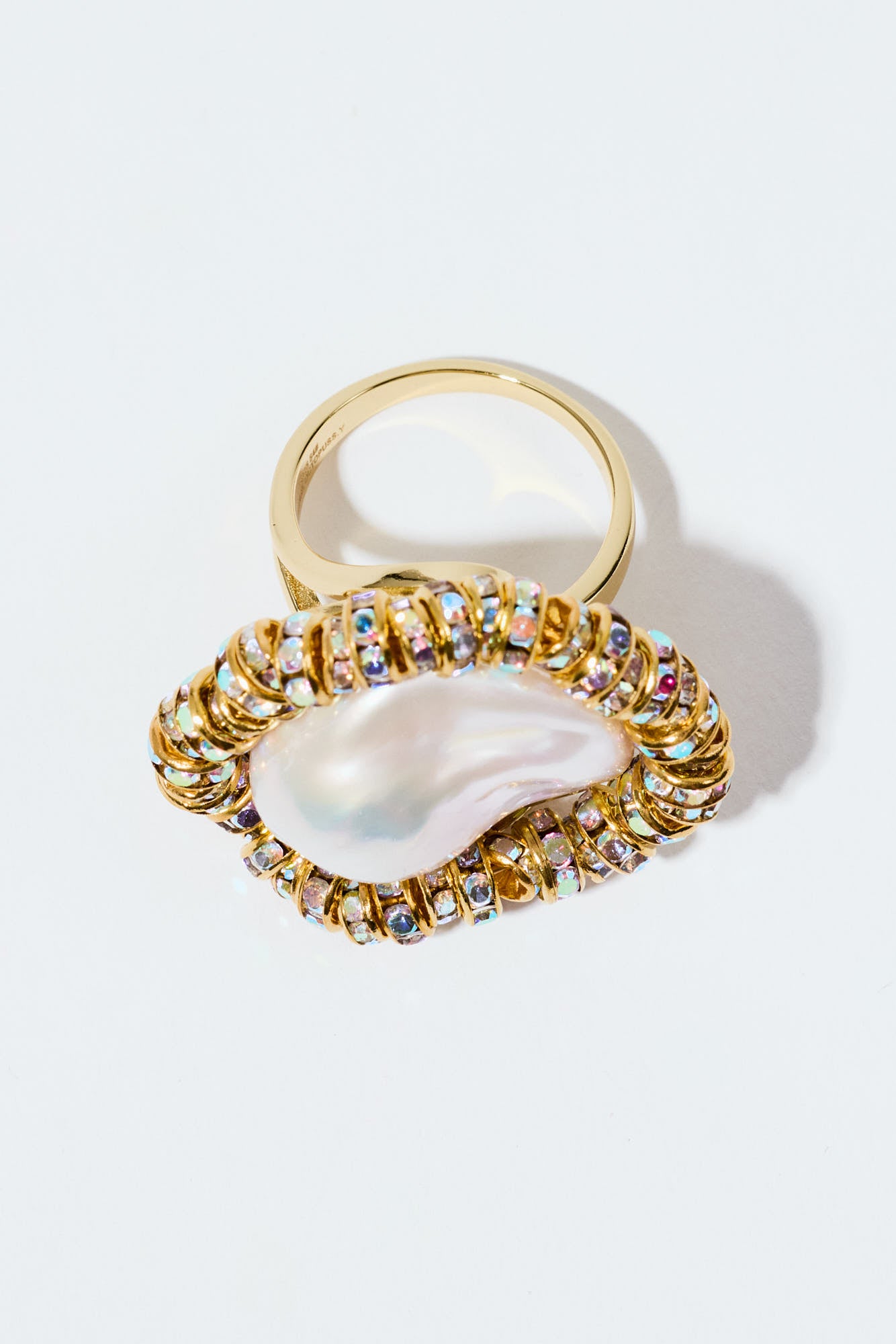 Baroque Diamond Ring Gold