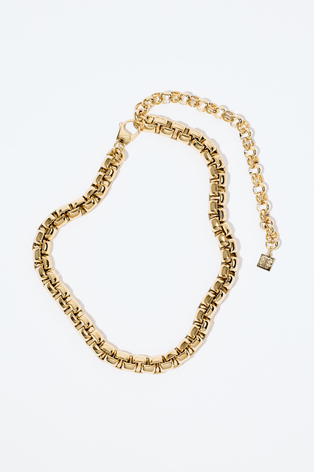 Big Box Chain Necklace Gold
