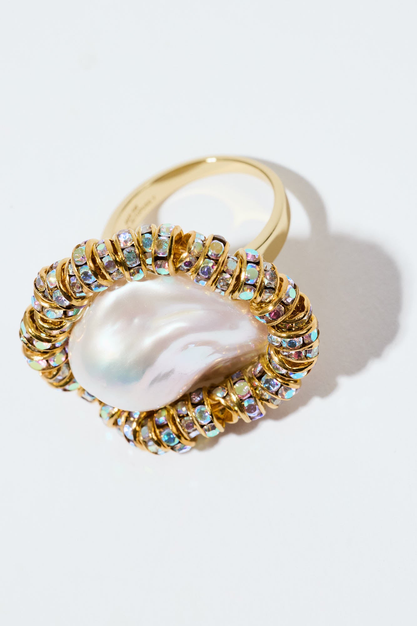 Baroque Diamond Ring Gold