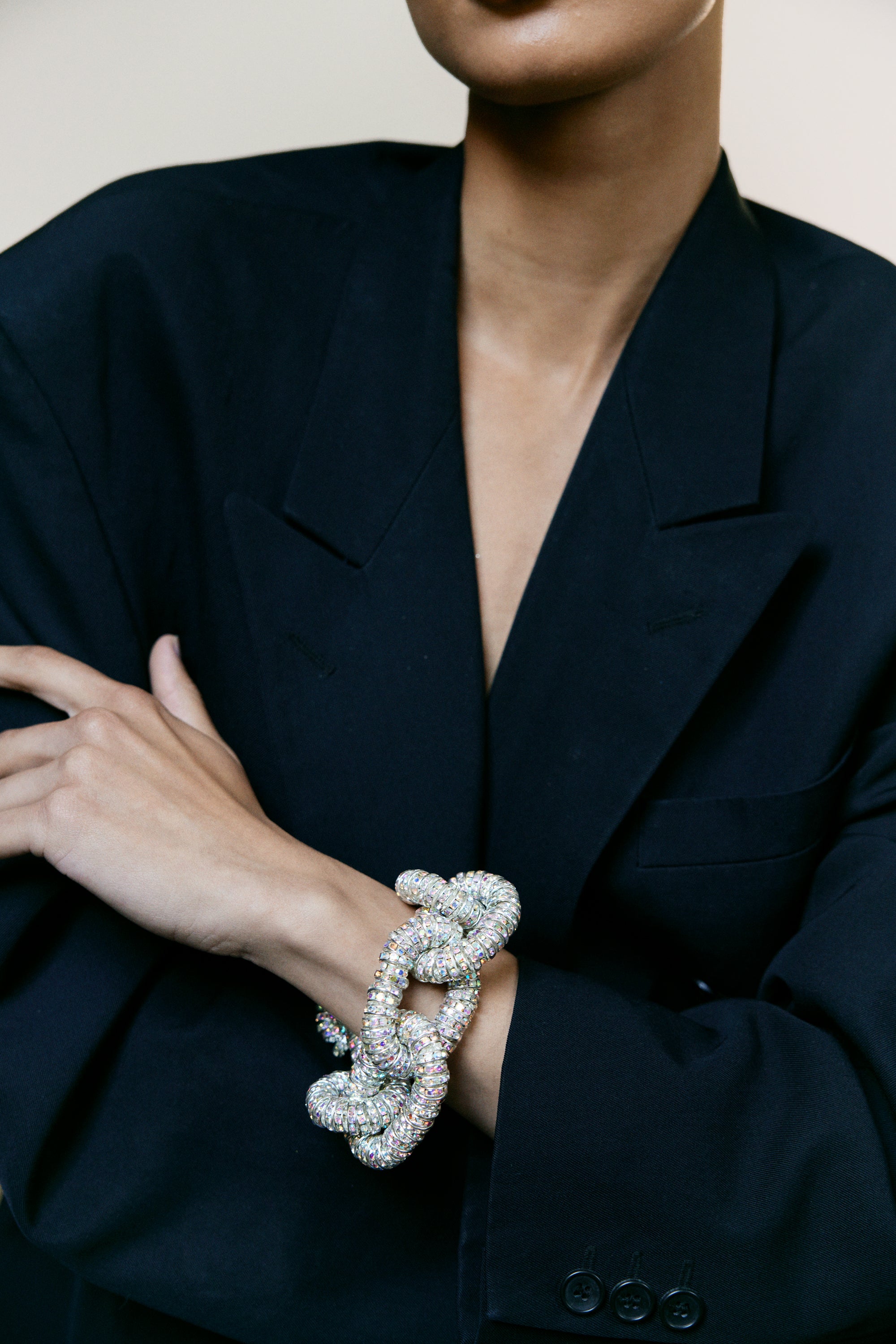 Diamond Tire Bracelet Black