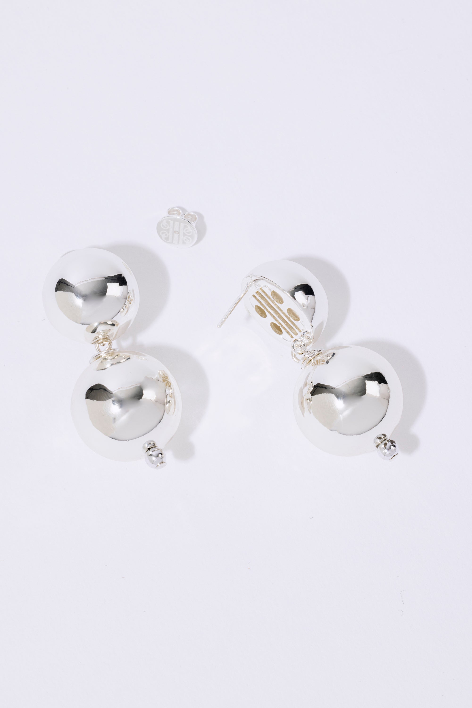 Silver Sphere Studs
