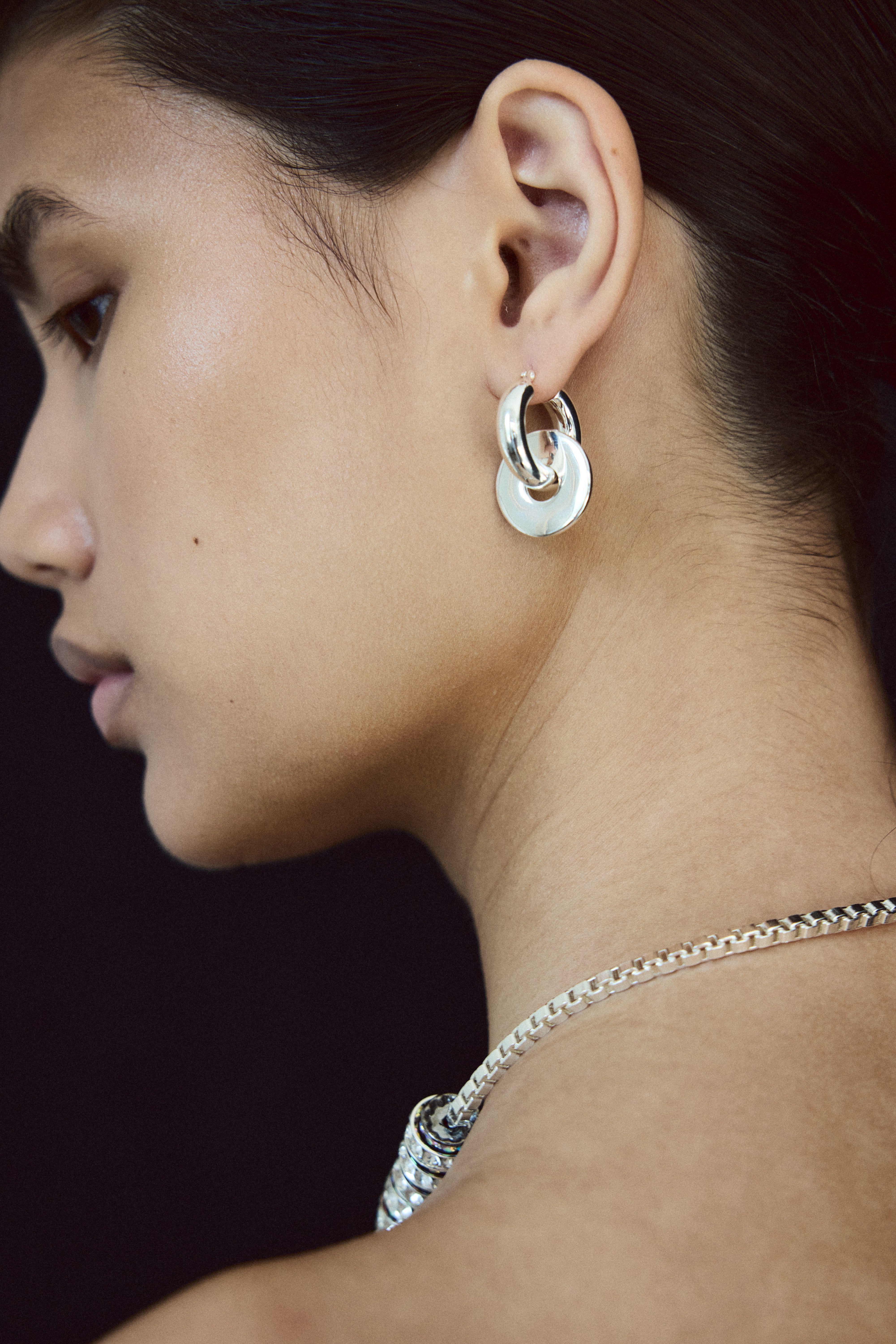 Petite UFO Hoops Silver