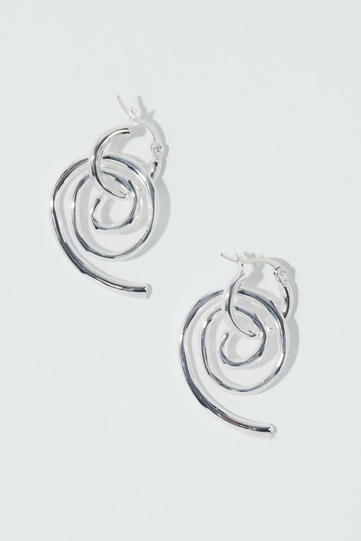Petite Dahlia Hoops Silver