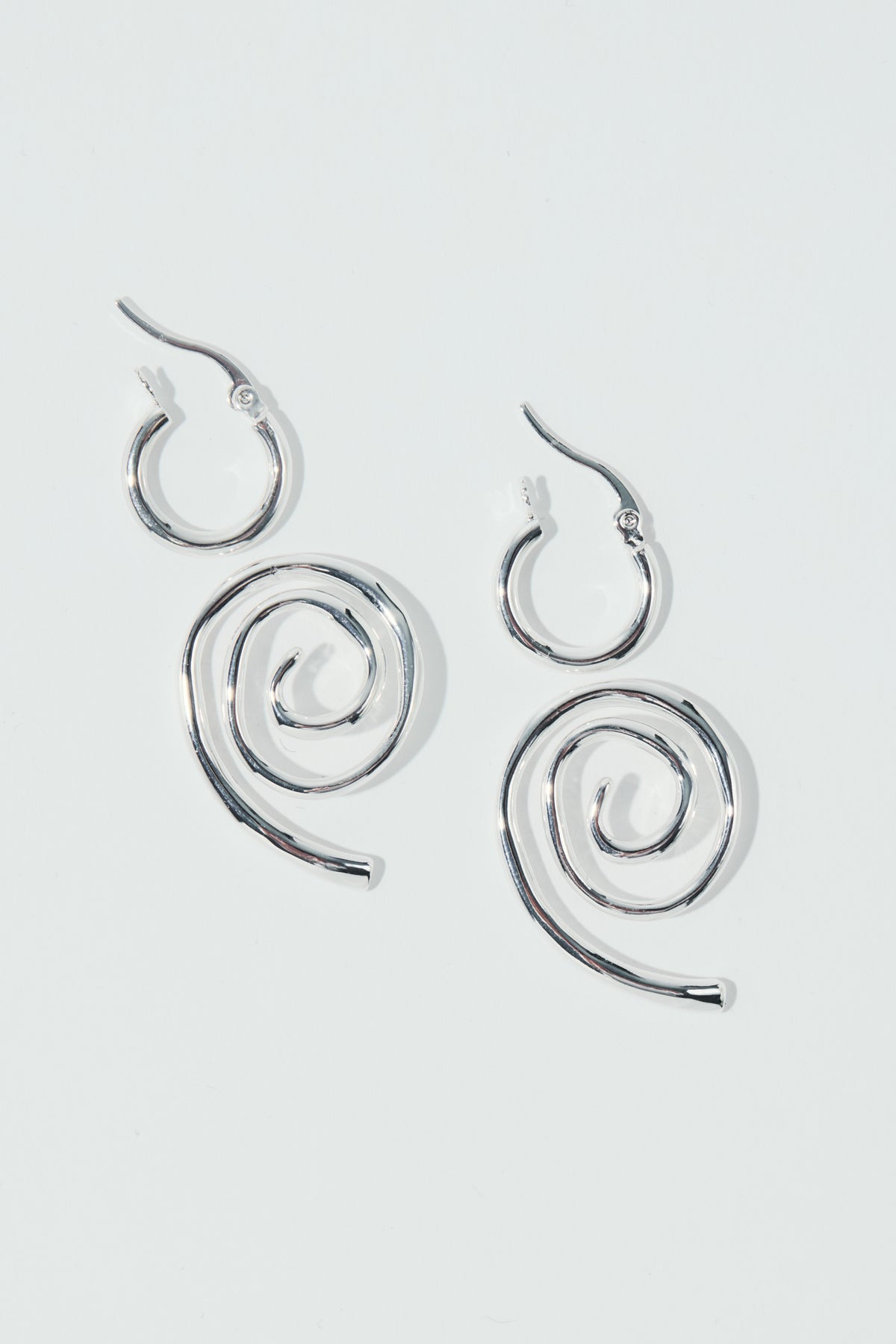 Petite Dahlia Hoops Silver