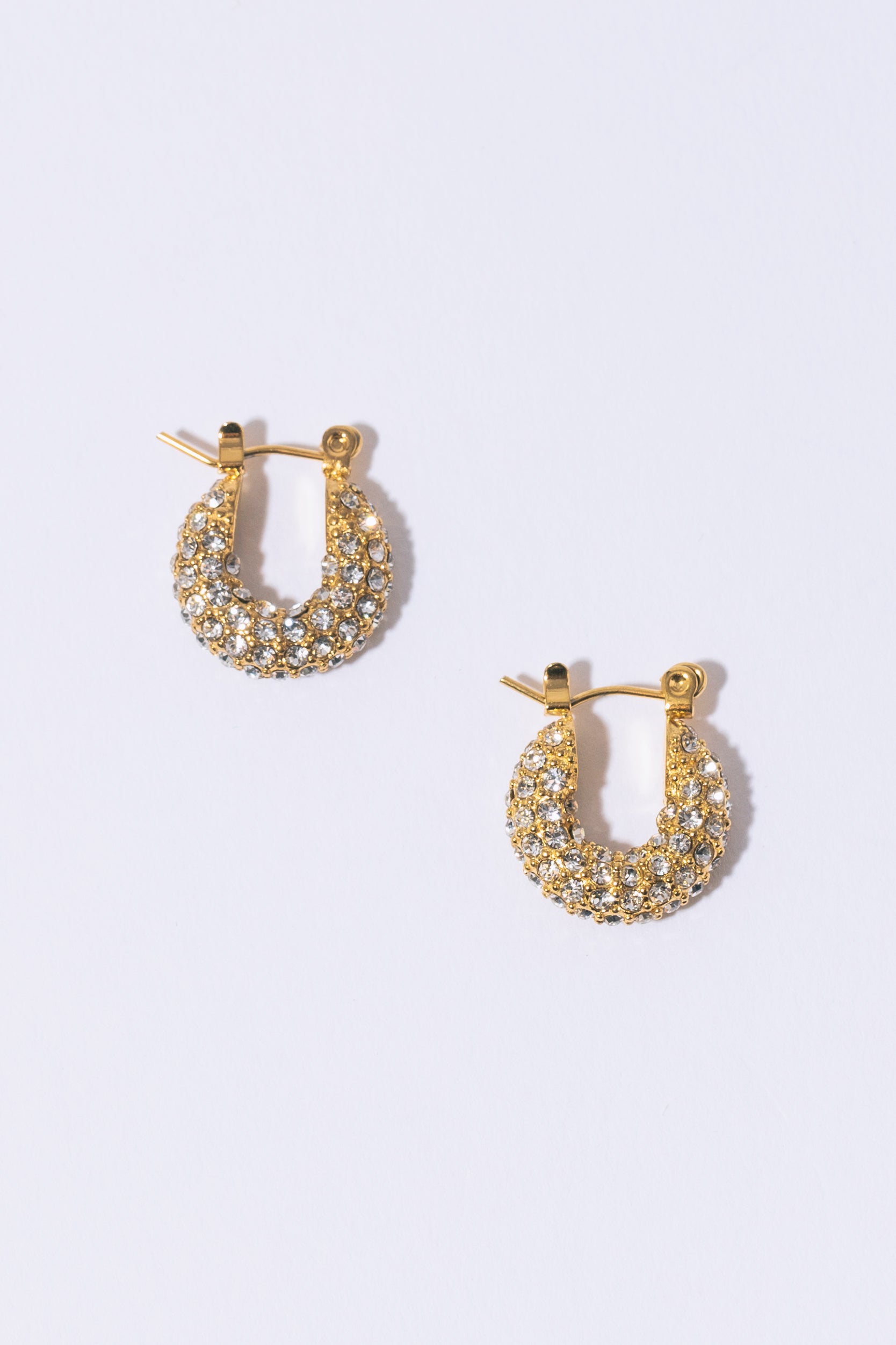 Tiny Diamond Hoops