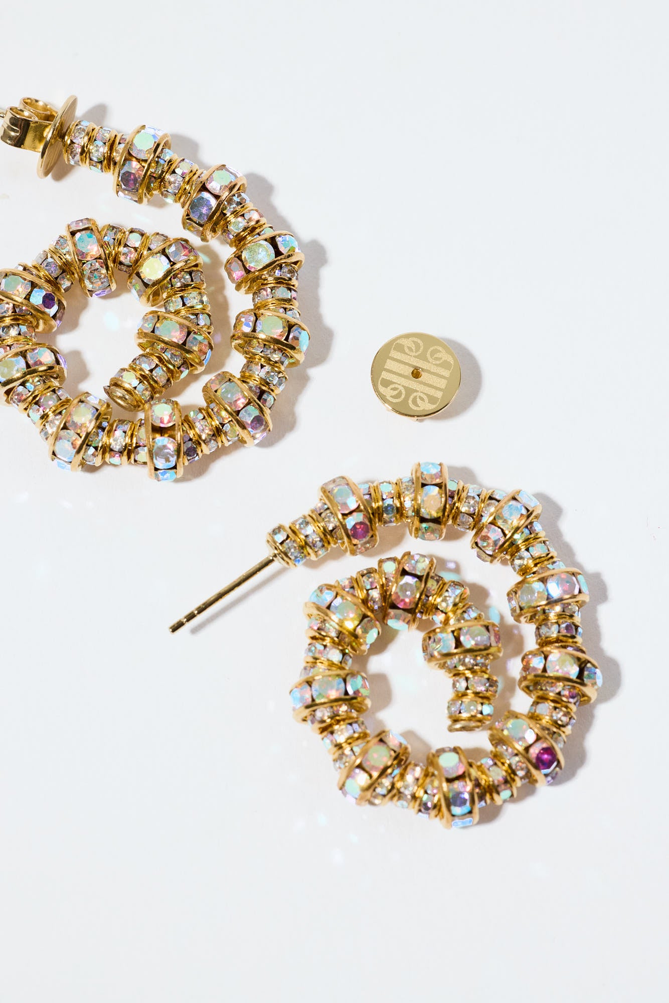 Tiny Spiral Hoops Gold