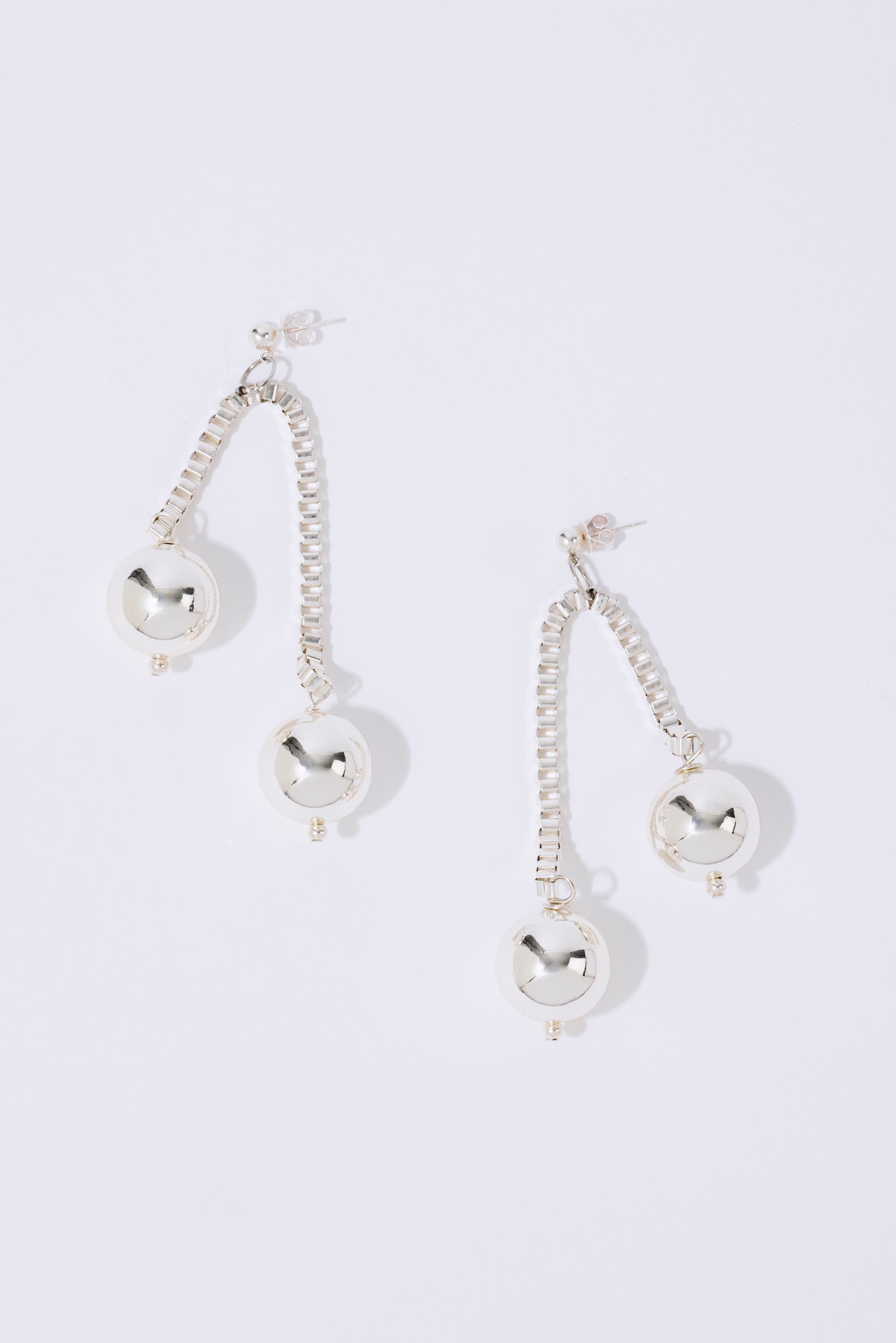 Chained Sphere Earrings