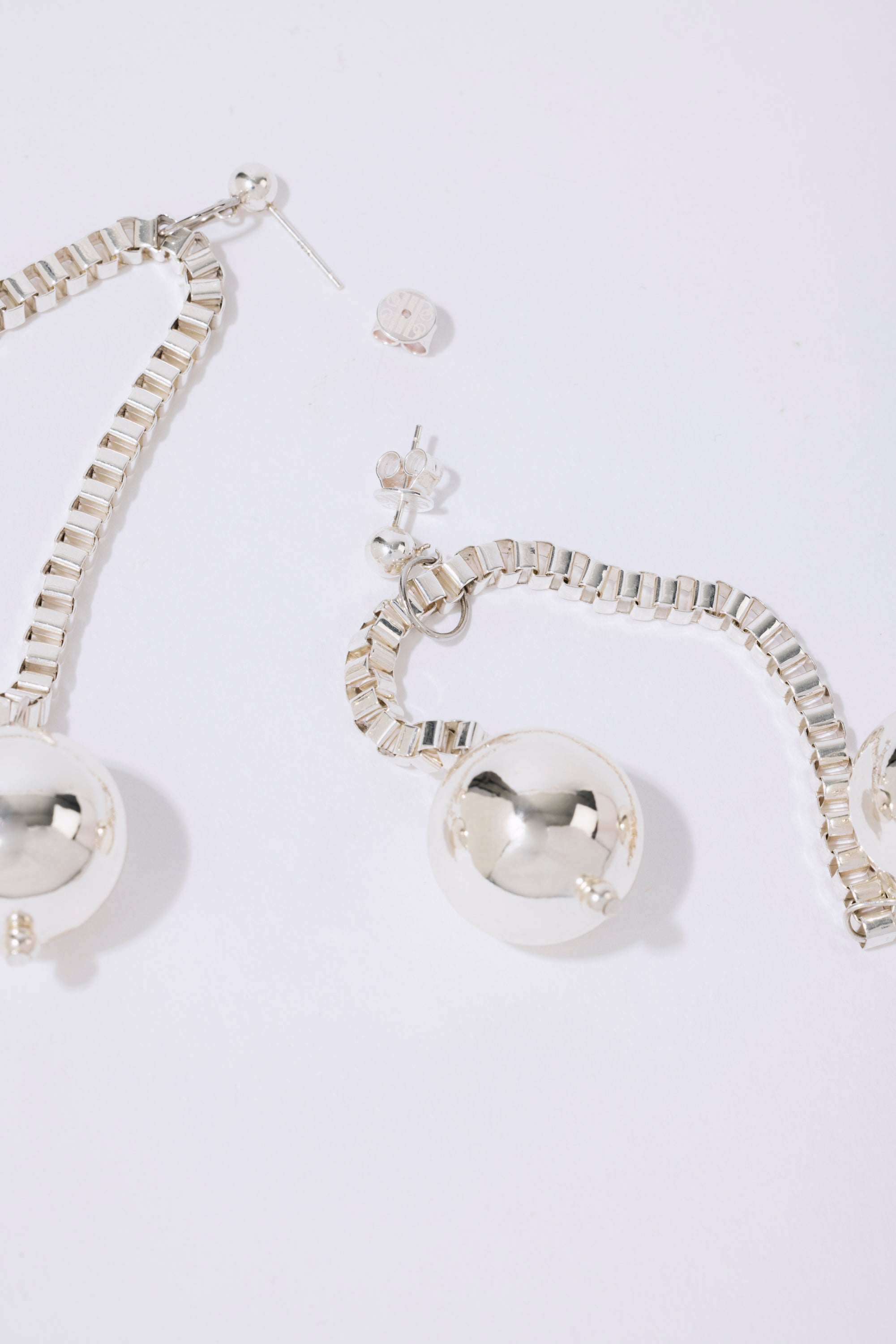 Chained Sphere Earrings