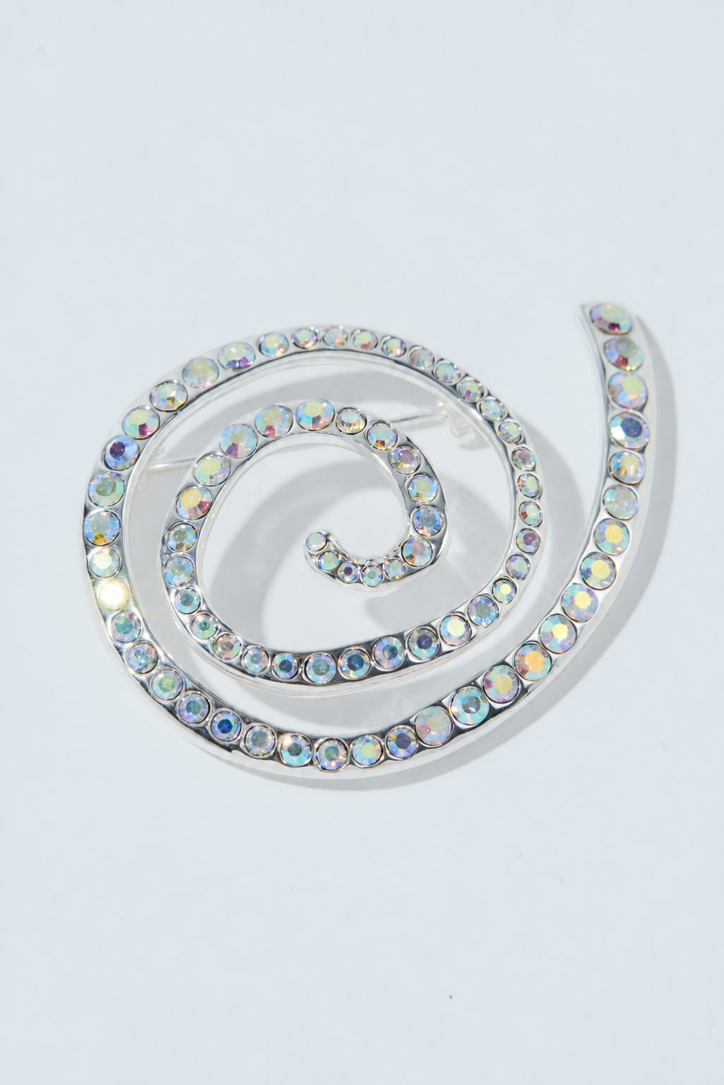 Diamond Dahlia Brooch Silver