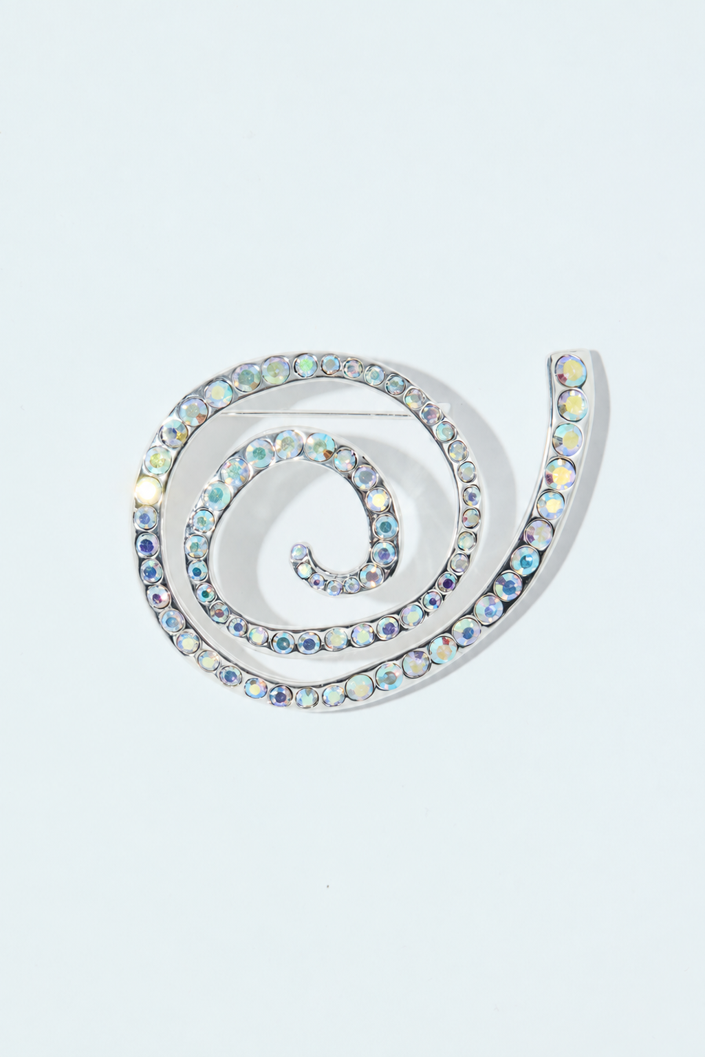 Diamond Dahlia Brooch Silver