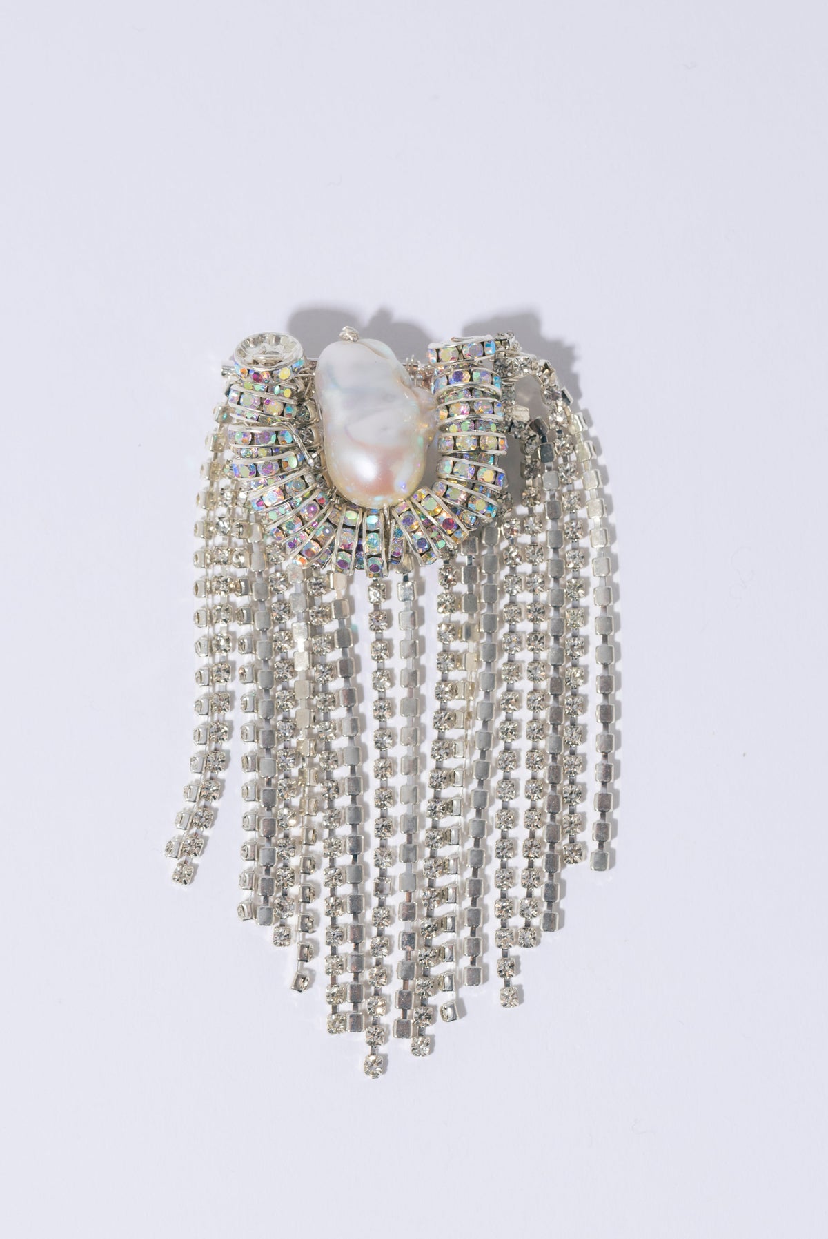 Octopus Fringe Brooch Silver