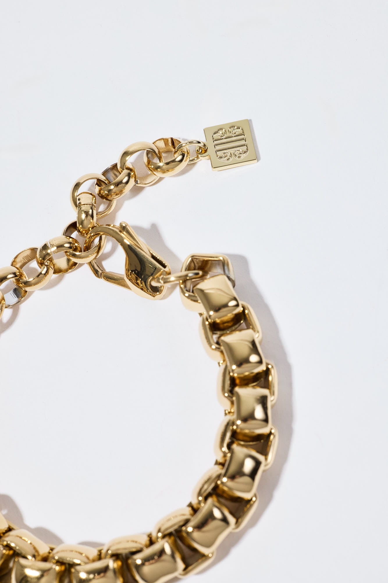 Big Box Chain Bracelet Gold