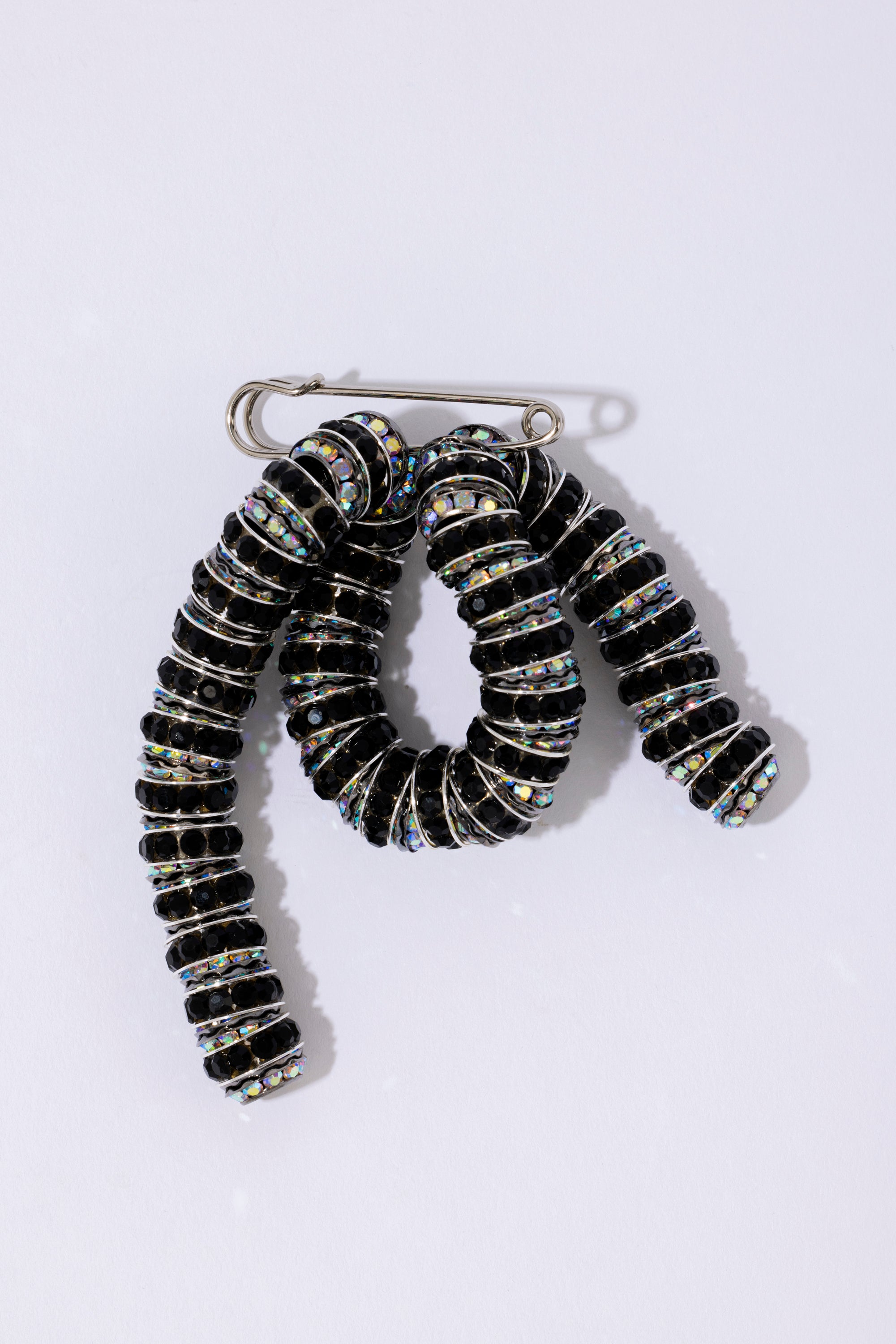 Caterpillar Brooch Onyx
