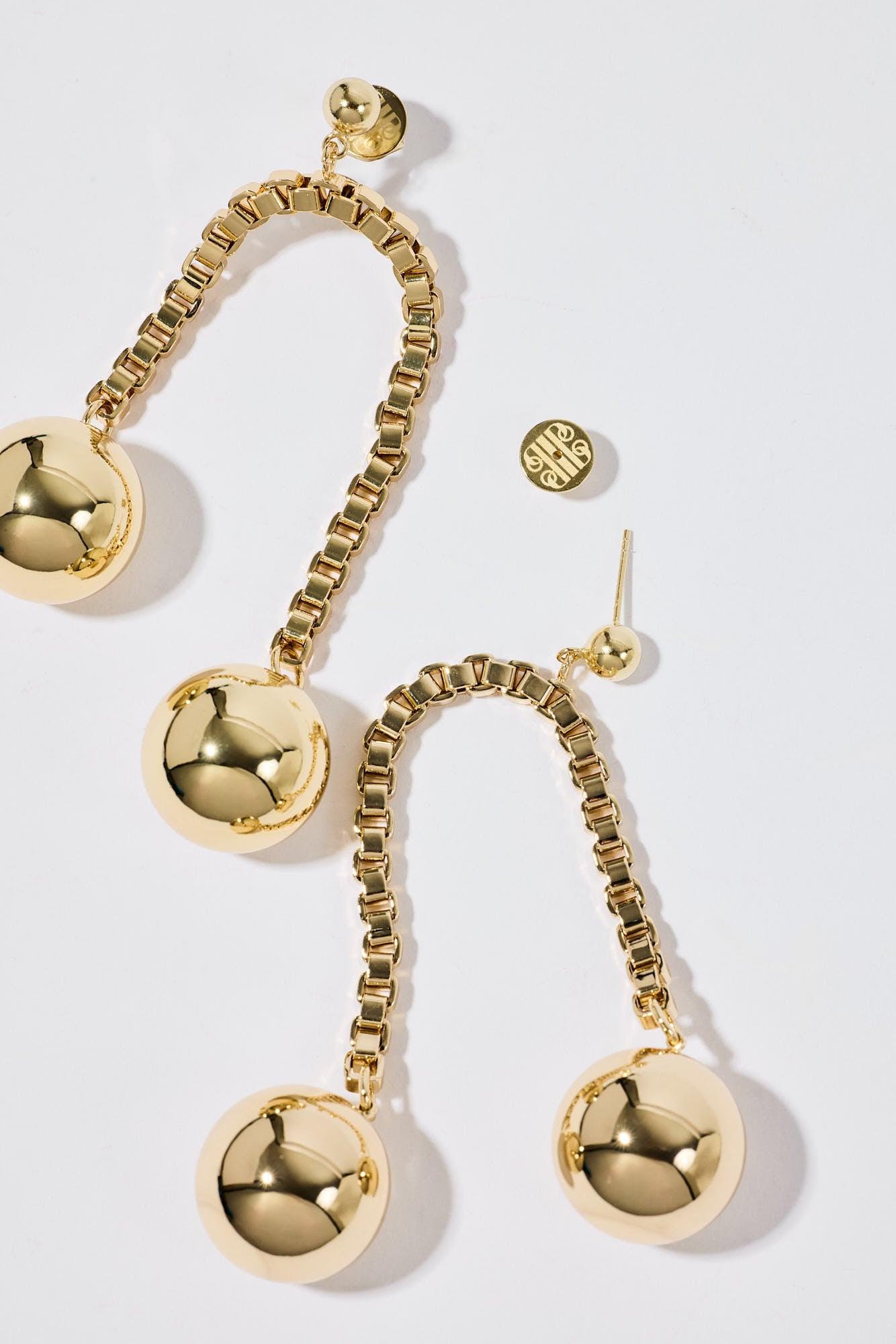 Chained Sphere Earrings