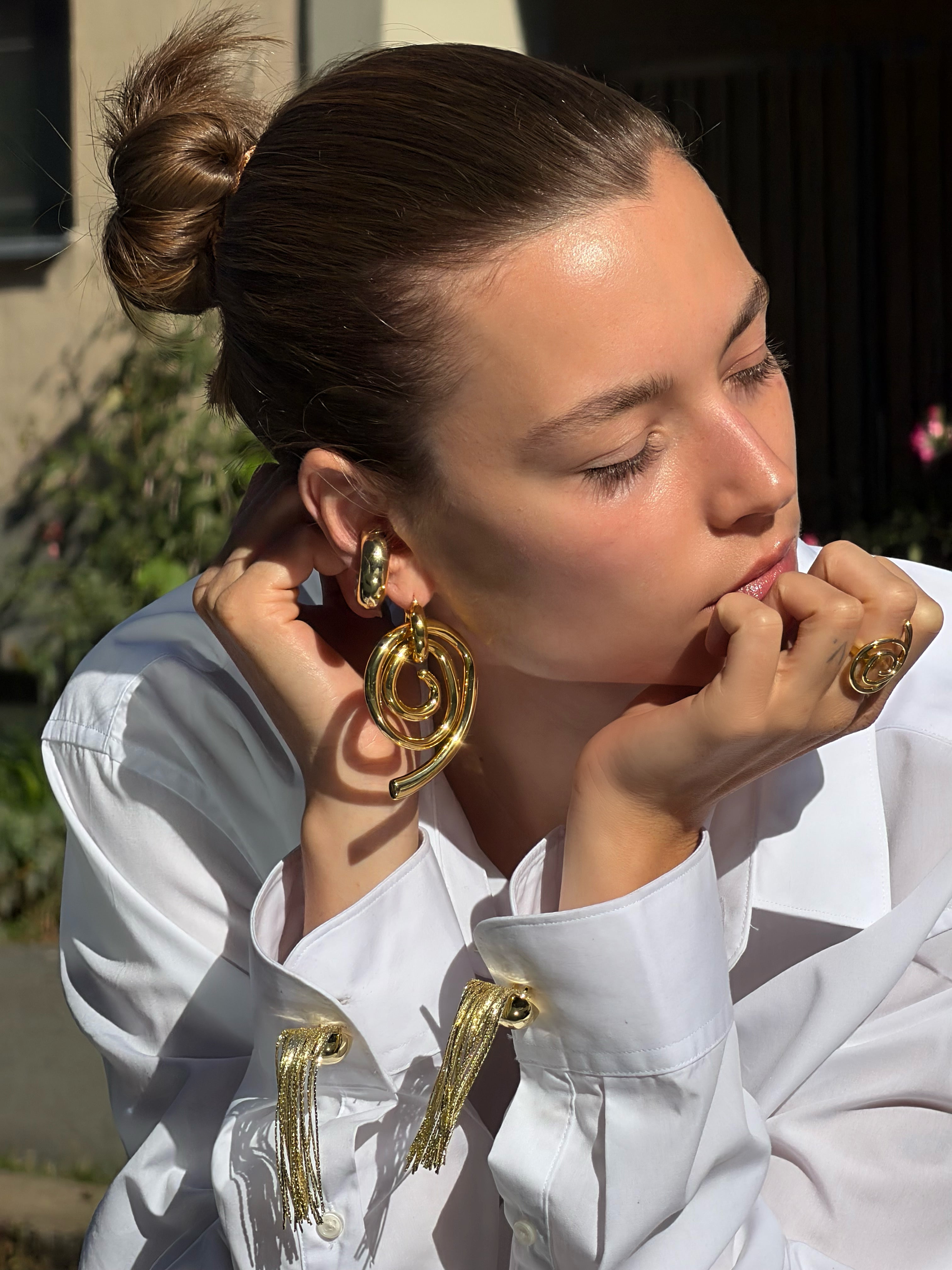 Dahlia Hoops Gold