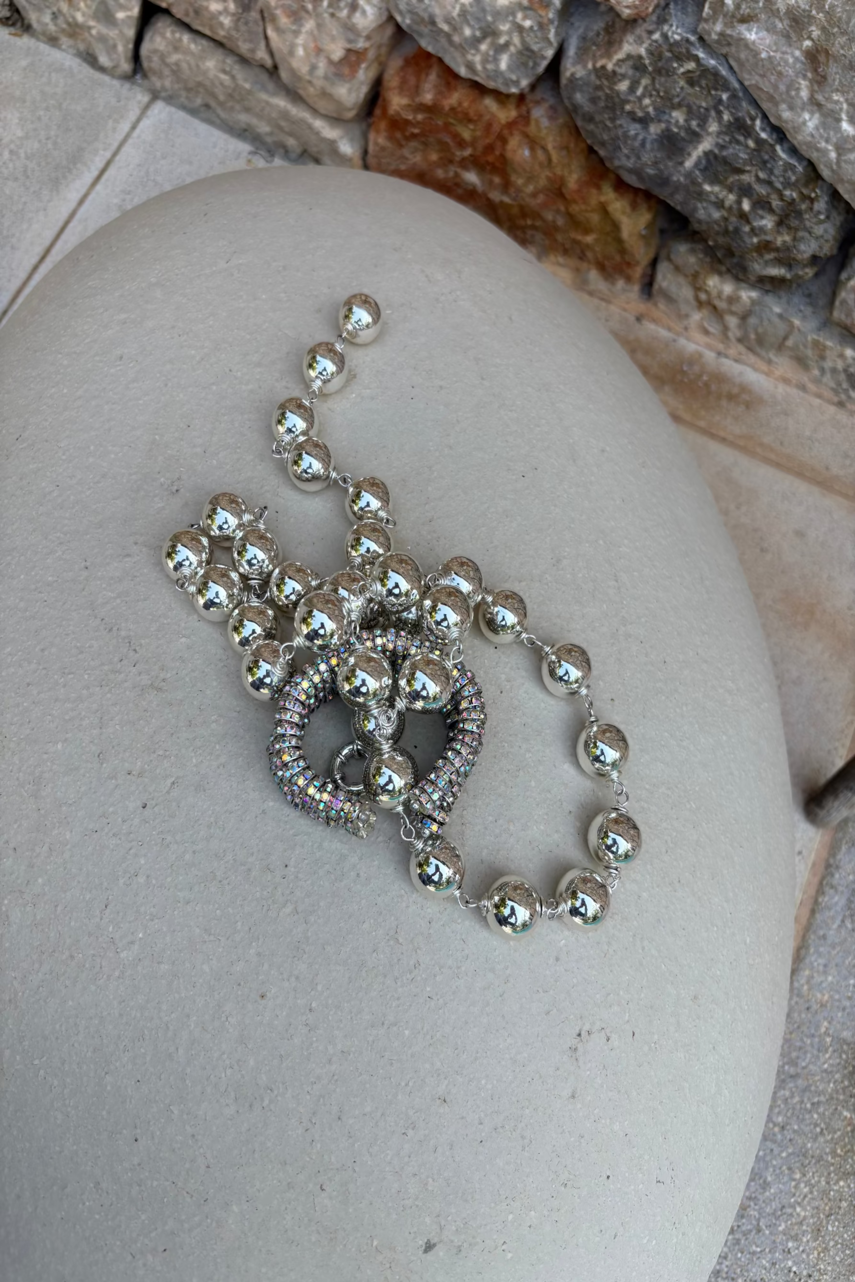 Sphere Necklace Silver