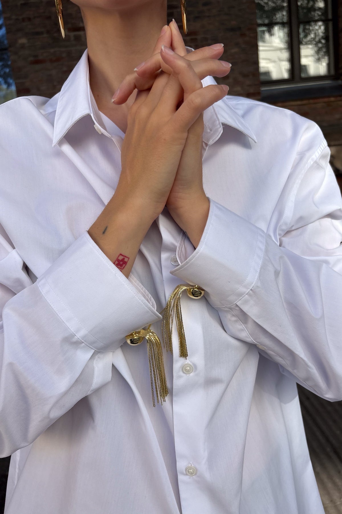 Medusa Cuff Links Gold