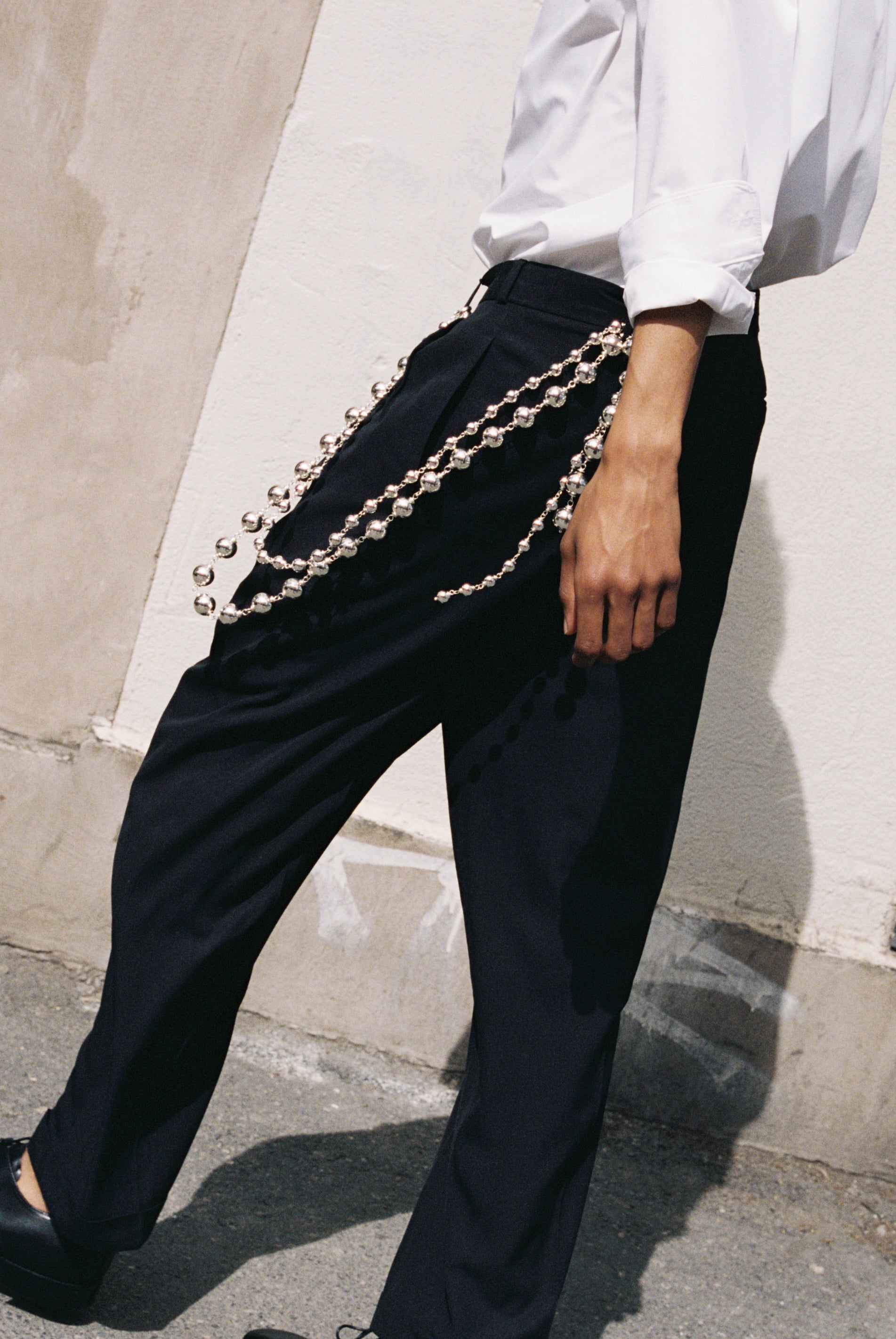Tiny Sphere Chain Silver
