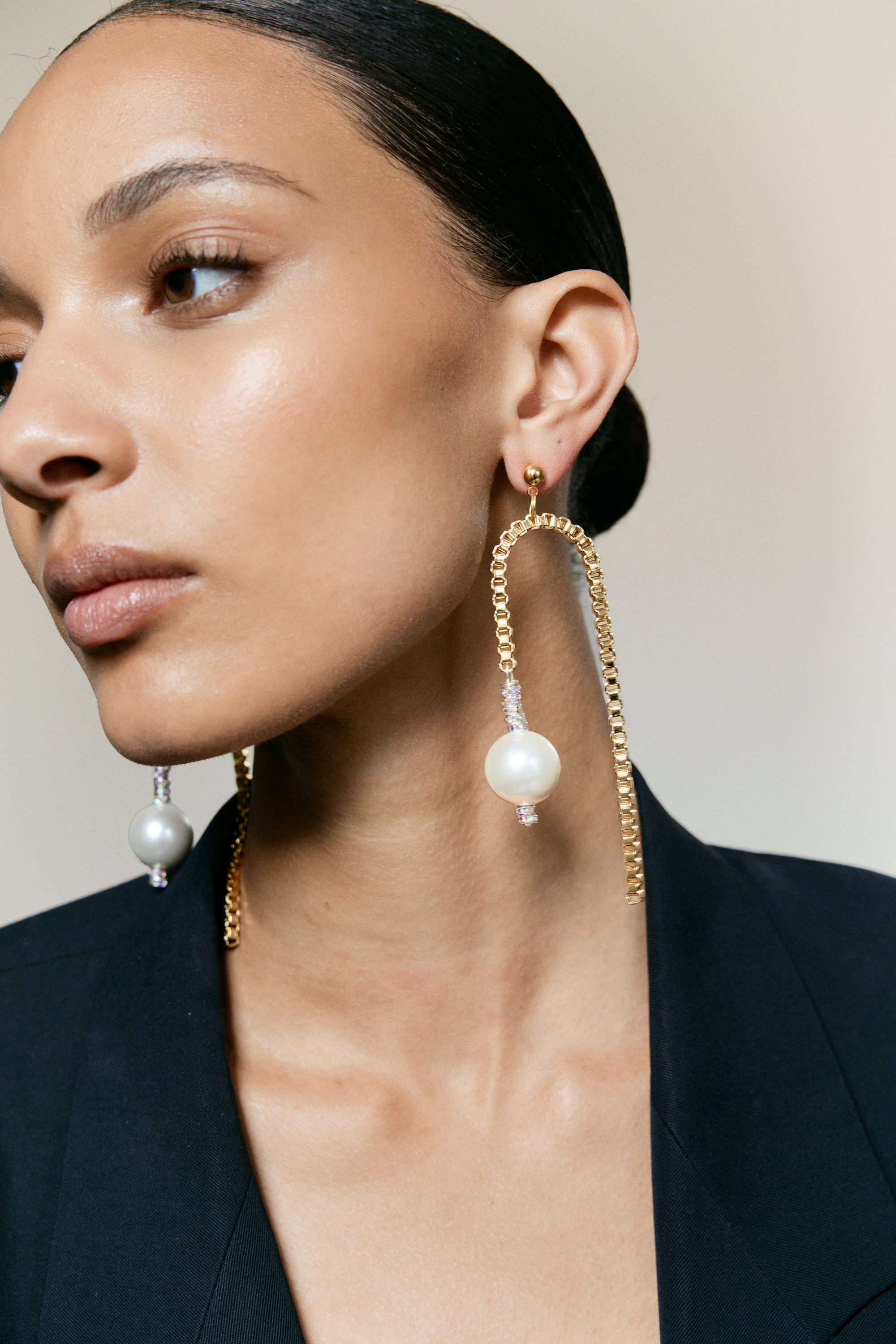 Moon Earrings Gold