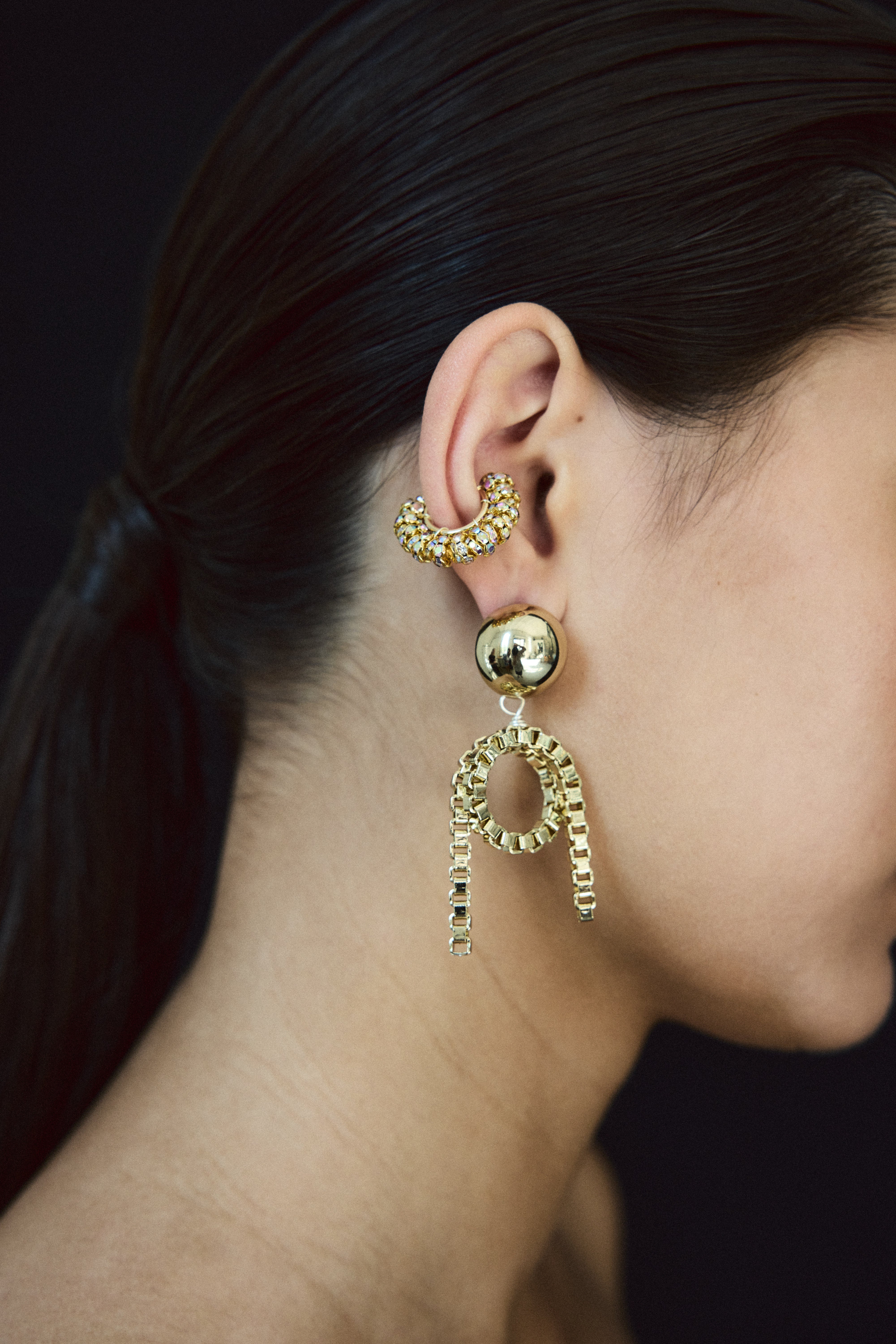 Diamond Ear Cuff Gold