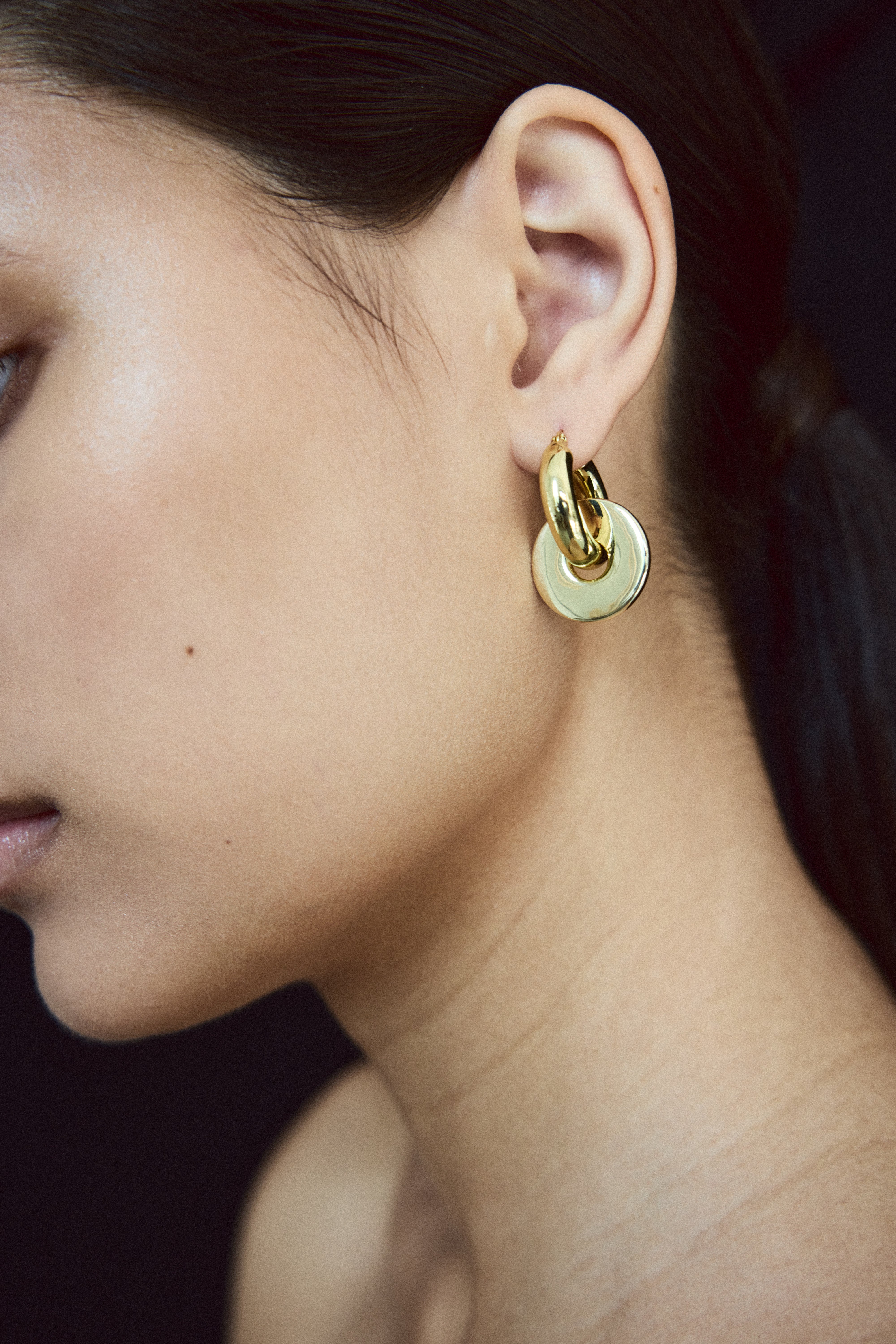 Petite UFO Hoops Gold