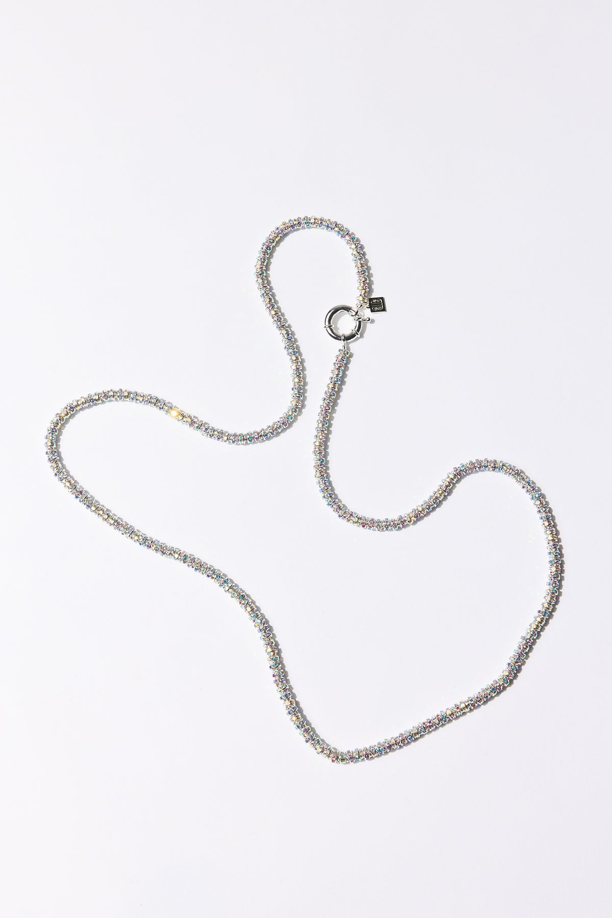 Skinny Diamond Necklace Silver (95cm)