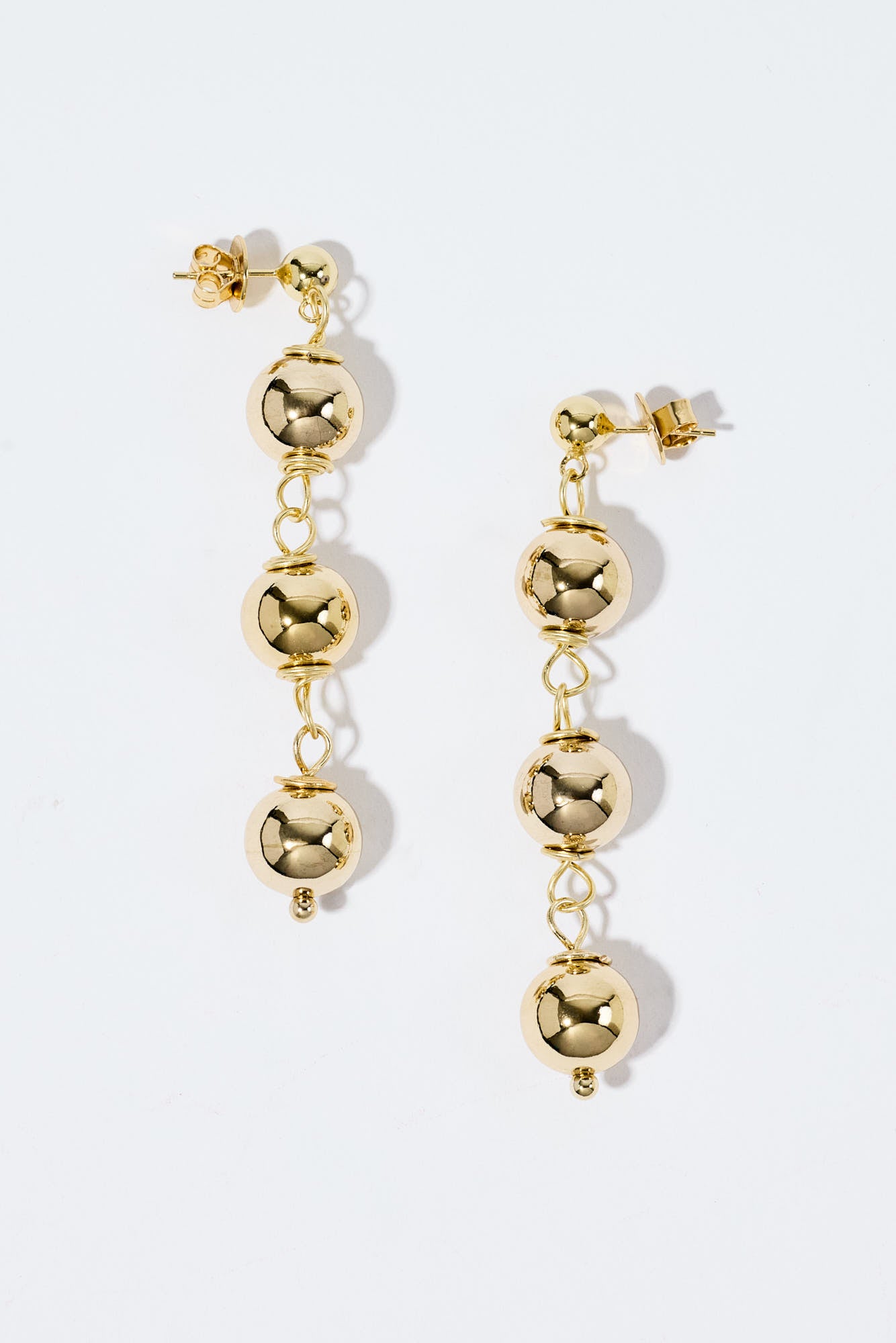 Tiny Trio Sphere Earrings