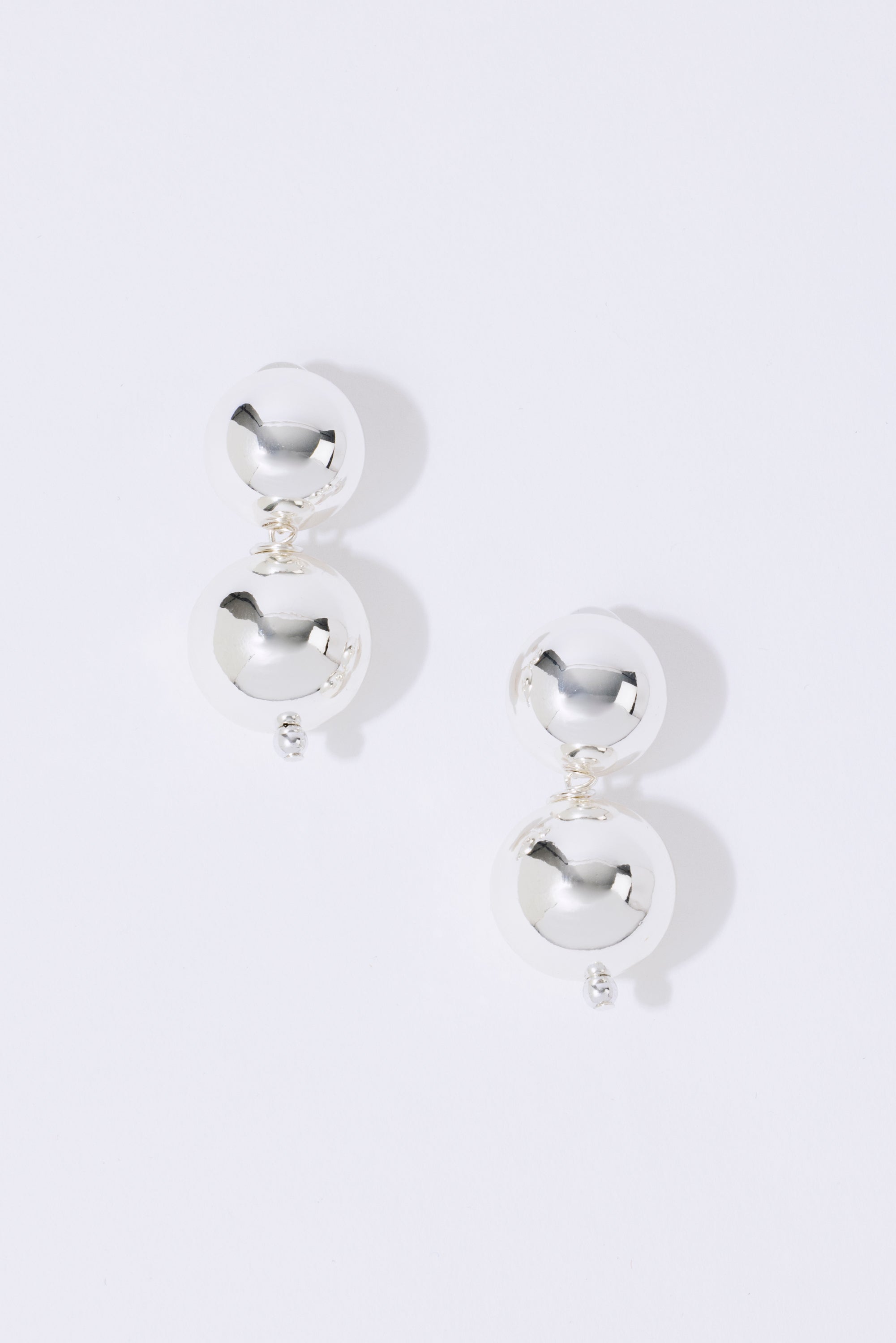 Silver Sphere Studs