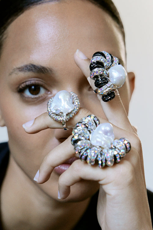 Mini Diamond Hoops Gold